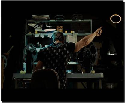 SKY DOT movies camera fight club cue mark Non Slip Base Mousepad