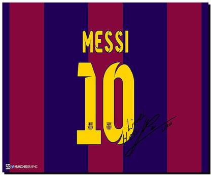 SKY DOT lionel messi sanchez graphics numbers Non Slip Base Mousepad