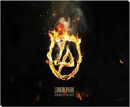 SKY DOT linkin park burning in the skies logo Non Slip Base Mousepad