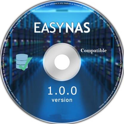 COMPATIBLE EasyNAS 1.0.0 64bit EasyNAS 1.0.0 64bit Network Attached Storage - NAS Server Operating System CD 64bit