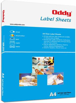 Oddy ST-14A4100 A4 Size Printable Multipurpose Usage SELF Paper Label