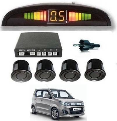 RS ENTERPRISES CARS Car Parking Sensor Revere Backup Radar Sound Alarm System Universal Parking Sensor Electromagnetic Systems (4 pcs set, Black) For Maruti Suzuki Wagon R 2018 RSPARKINGSENSOR0183 Parking Sensor