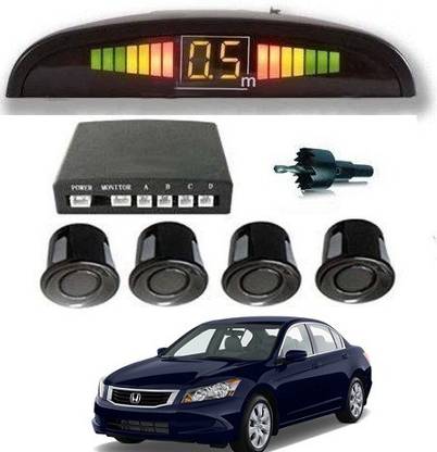 RS ENTERPRISES CARS Car Parking Sensor Reverse Backup Radar Sound Alarm System Universal Parking Sensor Electromagnetic Systems (4 pcs set, Black) For Honda Accord Old RSPARKINGSENSOR0033 Parking Sensor