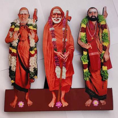 Vils MahaPeriyava Jayendra Saraswathi Swamy Vijayendra Saraswati Swamigal Divine Holy Blessing Religious Frame