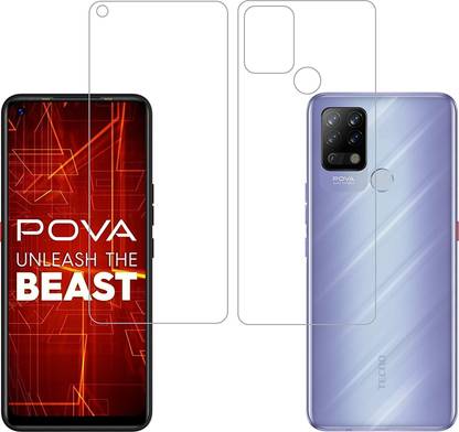 FIRST IMPRESSION Front and Back Tempered Glass for Tecno Pova