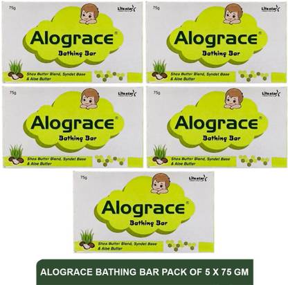 alograce Bathing Bar | Dry Skin soap (pack of 5)75g