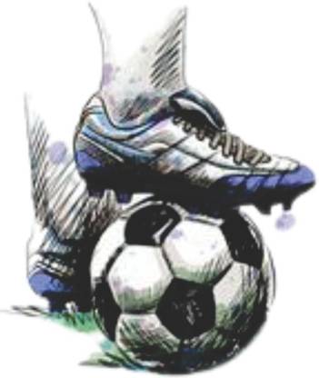 nirmal décor 51 cm Player Boot With Football Self Adhesive Sticker