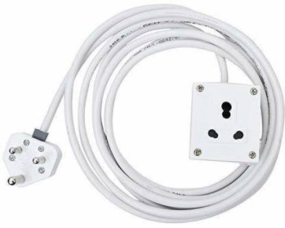 Ronofic Travel Extension Wire Board with long 12 Meter Wire (1.5mm) 1 Socket 15/16 Amp body material Polycarbonate copper cord Unbreakable 1 Socket surge protector (White board) 1  Socket Extension Boards