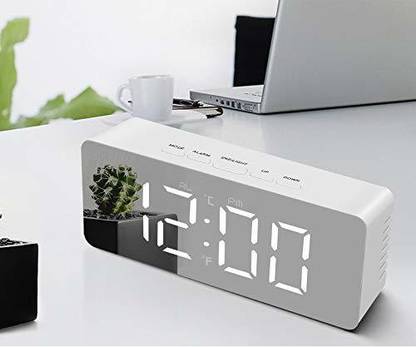 VRAVMO Digital White Clock