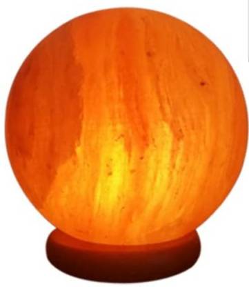Vastu Shubharambh Himalayan Rock Salt Lamp Globe shape for Positivity, Health, Cleansing and Enhancing Positive Fire Element. Prepared from Narural rock as Vastu remedy for Home/Office. Table Lamp