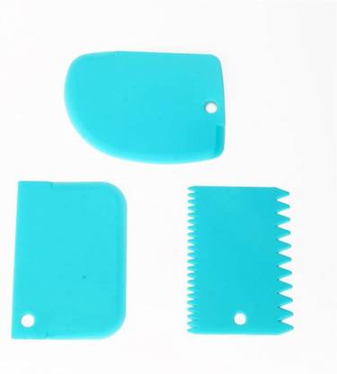 EZZI 3 pcs plastic side scrapper for cake Baking Smoother & Polisher
