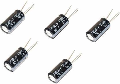 ERHIndia (50 Pcs) 1000uF 16V/25V/35V/50V Radial Lead 1000 uF Electrolytic Capacitors for DIY Electronic Projects and Kits Electronic Components Electronic Hobby Kit