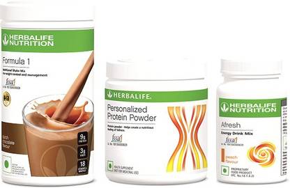 HERBALIFE Weight Loss Combo of Formula 1 Nutritional Mix+Protein Powder+Afresh Energy Drink Energy Drink