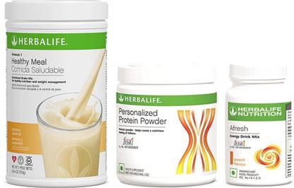 HERBALIFE Weight Loss Combo (Formula 1 Nutritional Shake+Protein Powder+Afresh Energy Drink) Energy Drink