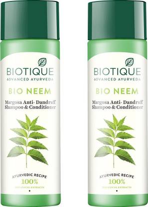 BIOTIQUE Bio Neem Margosa Anti-dandruff Shampoo and Conditioner- Pack of 2