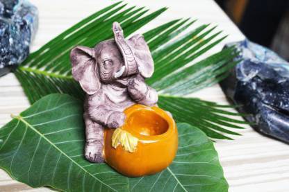 Shriram Enterperises Shiram Enterprses Cute Elephant Decorative Showpiece  -  10 cm