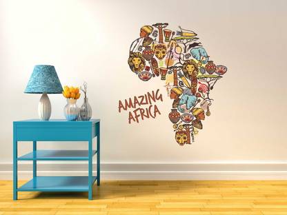 fuzzy 75 cm Amazing Africa Self Adhesive Sticker