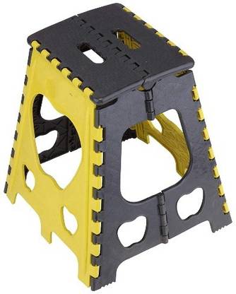 Whizzo 18 Inches Super Strong Folding Step Stool for Adults and Kids, Kitchen Stepping Stools, Garden Step Stool Kitchen Stool (Yellow & Black)) Living & Bedroom Stool