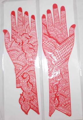 SANI Hand Mehndi Henna Stencil Real Rubber Stick-on Design