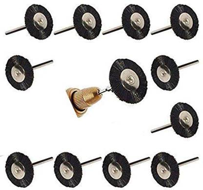 DIY Crafts  Nylon Wire Brush Wheels, Nylon Bristle Wheel 1" Flat Wire Brushes for Polishing Rotary Tools (Design No # 10, Pack of 10Pcs) Wheel Brush