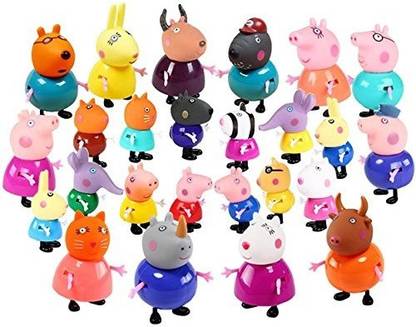 Trendz Toys Peppa Pig Toys Family Set Orginal Cartoon Animated Figures set of 25