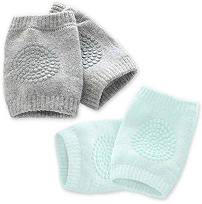 DECOBELL Toddler Kids Kneepad Protector Soft Thicken Non-Slip Dispensing Safety Crawling Baby Leg Warmers Knee Pads Socks For Child Baby grey,blue Baby Knee Pads