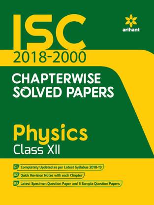 Isc Chapterwise Solved Papers Physics Class 12th