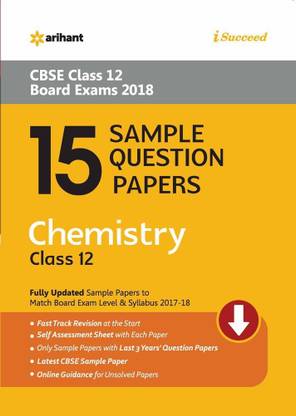 15 Sample Question Papers Chemistry Class 12th Cbse