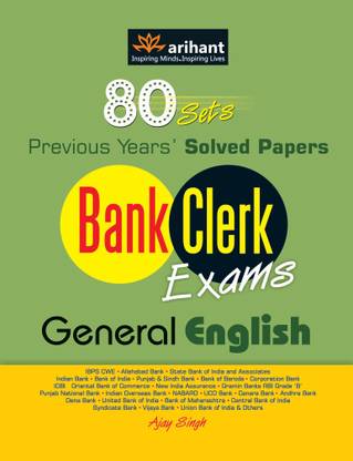 80 Sets Previous Years' Solved Papers Bank Clerk Exam General English