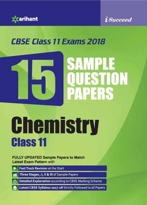 15 Sample Question Papers Chemistry Class 11th CBSE