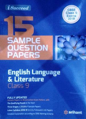 15 Sample Question Papers English Language & Literature Class 9th Cbse