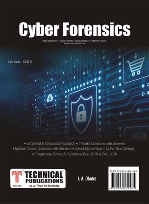 Cyber Forensics for BE Anna University R17 CBCS (VIII-CSE/IT/Prof. Elec.-IV- CS8074)