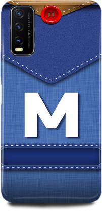 Dimora Back Cover for Vivo Y20i, Vivo V2027, M,NAME,BACK,COVER,NAME,WITH,M,M,NAME,M,LETTER,M,M,Letter,M,Alphabet,