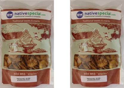 nativespecial.com Nagercoil Nendran Chips ( 200g X 200g ) native special banana chips pack 2 ( 400 g) Chips