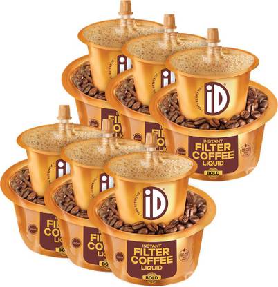 iD 100% Authentic Ready to Use, Instant Filter Coffee Decoction 45 Cups | 900ml Coffee Liquid (150ml x 6) | Add Hot Milk and Sugar to Taste Filter Coffee