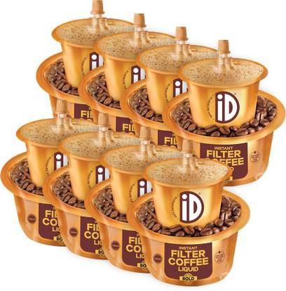iD 100% Authentic Ready to Use, Instant Filter Coffee Decoction 60 Cups | 1200ml Coffee Liquid (150ml x 8) | Add Hot Milk and Sugar to Taste Filter Coffee