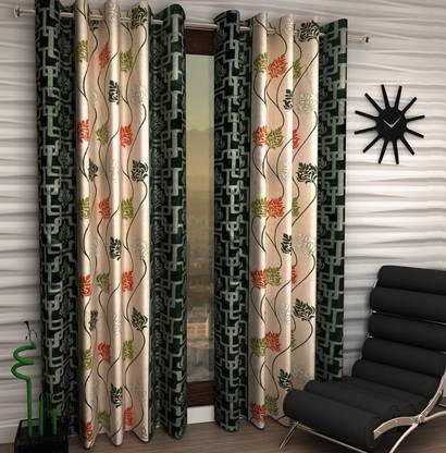 jim-Dandy 214 cm (7 ft) Door Polyester Blackout Curtain (Pack Of 2)