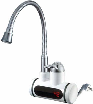 Genuine bucket Electric Water Heater Faucet Instant Tankless LCD Digital Tap & Instant Heating Digital Water Tap Wall Mounted Stainless Steel, White 10 L Instant Water Geyser