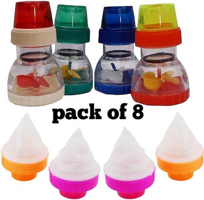 MD Retail plastic bathroom and kitchen tap filter and sprinkler water purifier tap mount shower head fountain washing filter faucet, double net filter, set of 8 (4 sprinkler and 4 double net filter) Water Softner Filter/Tap Shower Sprinkler head/Direct Ration Kitchen and Bathroom Tap Sprinkler Plastic Shower Head Pack of 8 Bibcock/Tap Water Filter, Kitchen Bathroom Tap Filter,Water Softener, Water Purifier Faucet Mount