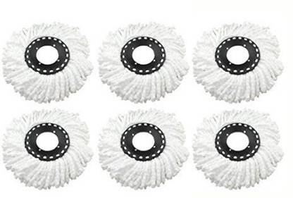 Dragon 6 pcs Magic Spin Mop Replacement Head Refill for 360 degree Rotation Mop, Cleaning Wipe