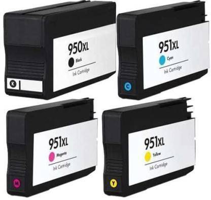 blue power Blue Power 950XL & 951XL Ink Cartridges for HP OfficeJet Pro 8600 8610 8620 8630 8660 8640 8615 8625 276DW 251DW 271DW - Combo Value Pack (Cyan, Yellow, Magenta, Black) (with Chip) Black + Tri Color Combo Pack Ink Cartridge