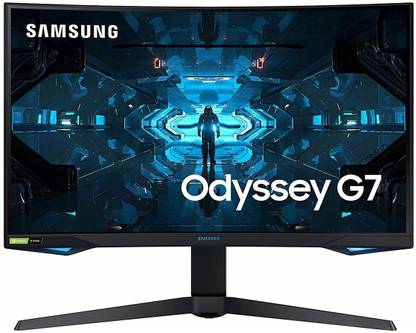SAMSUNG Odyssey G7 1000R 81.28 cm (32 inch) Curved Full HD LED Backlit VA Panel Gaming Monitor (LC32G75TQSWXXL)