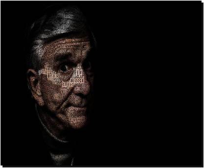 SKY DOT text celebrity actors leslie nielsen word typographic portrait juan osborne people actors Non Slip Base Mousepad
