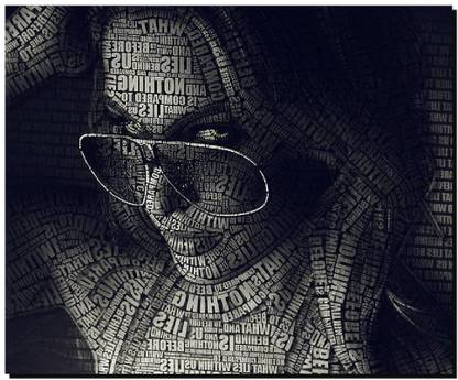 SKY DOT typography typographic portrait portraits Mousepad
