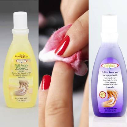 Sofskin Nail Polish Remover Combo of 2 (Lemon & Lavender), Each 230 ml