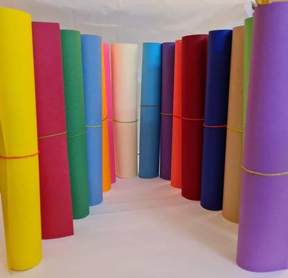 pollwala Multi Color Paper Plain A4 80 gsm Craft paper Creative D13