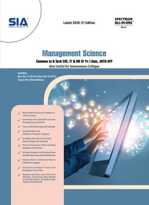 Management Science, B.Tech IV-Year I-Sem (CSE&IT, ME) R15, JNTU-Anantapur, Latest 2020-21 Edition