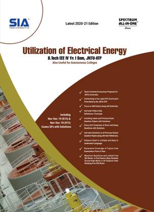 Utilization Of Electrical Energy, B.Tech IV-Year I-Sem (EEE) R15, JNTU-Anantapur, Latest 2020-21 Edition