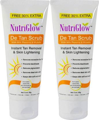 NutriGlow DE-TAN Face Scurb (Pack of 2) Scrub