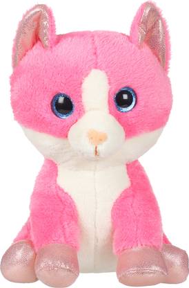 Mirada Plush Cat with Eye - Dark Pink  - 26 cm